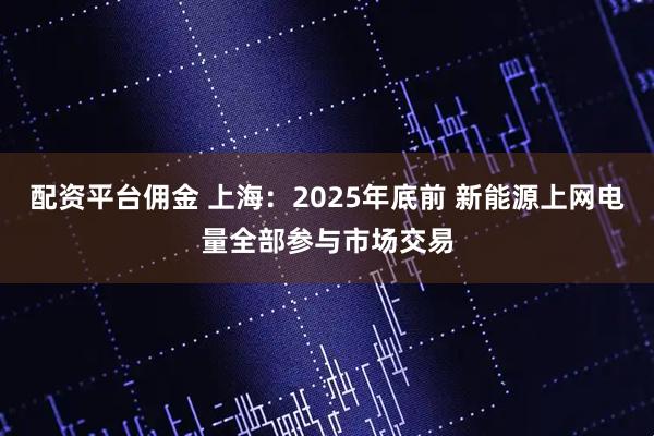 配资平台佣金 上海：2025年底前 新能源上网电量全部参与市场交易